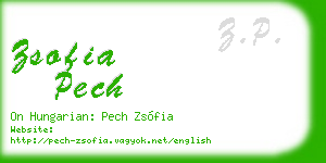 zsofia pech business card